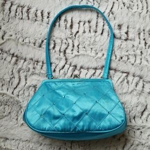 💗5/$25💗 Claire's Small Blue Satin Purse